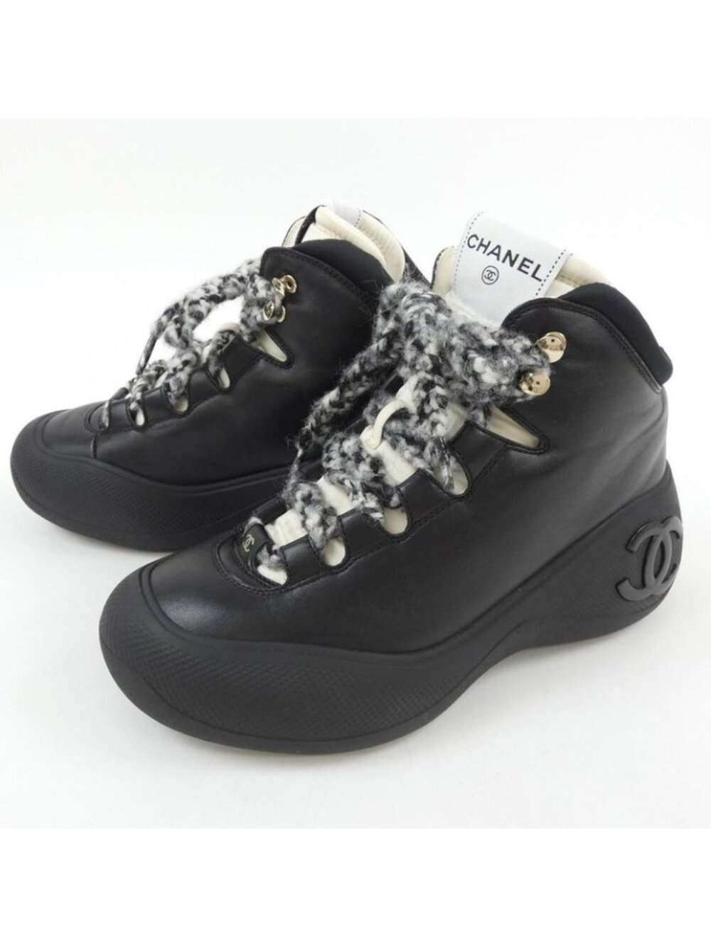 Chanel Lace Up Sneakers - Picture 3 of 6